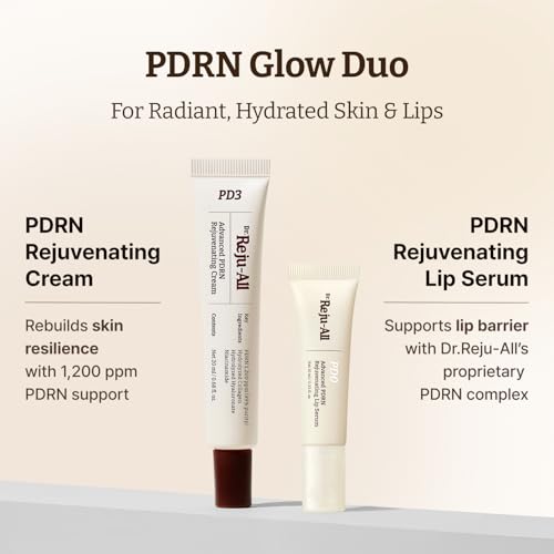 Dr. Reju-All PDRN Glow Skin & Lip Duo - Advanced Rejuvenating Cream & Serum for Radiance | Korean Anti-Aging Hydration