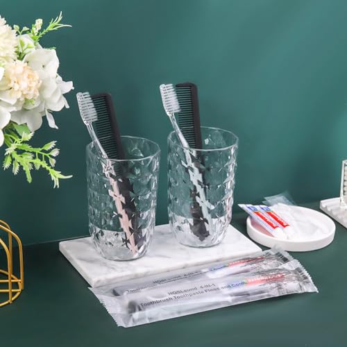 20-Pack Disposable 4-in-1 Travel Toothbrush Set with Toothpaste, Comb & Floss