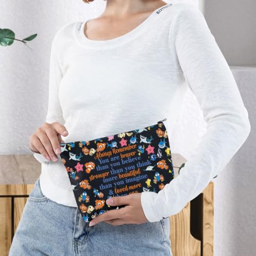Nemo Makeup Bag - Waterproof Cosmetic Pouch, You Are Braver, WZMPA