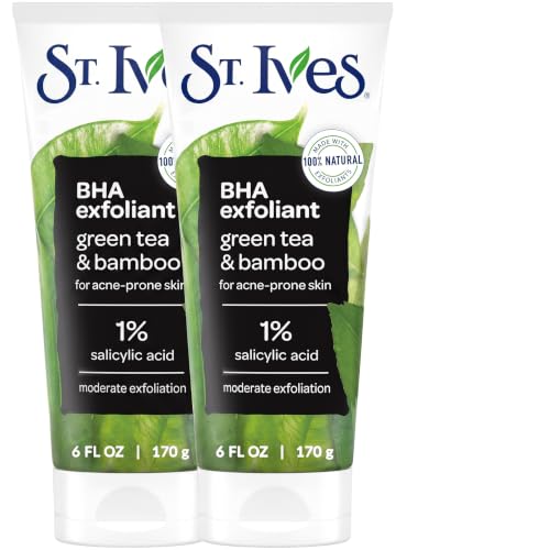 St. Ives Blackhead Clearing Face Scrub 6 oz Pack of 2 - Green Tea & Salicylic Acid