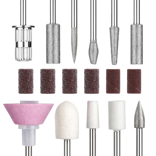 11-Piece Nail Drill Bit Set – 3/32 Inch for Acrylic Nails