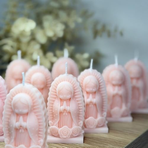 Virgin Mary Candle Mold - Religious Silicone Mold for Candle Making