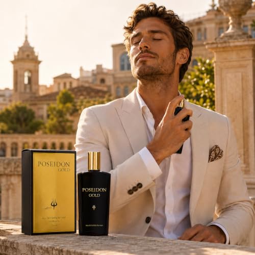 Instituto Español Poseidon Gold Eau de Toilette for Men, 5.1 fl oz