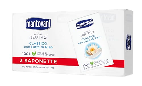 Mantovani Classic Neutral Bar Soap with Rice Starch - 90g (3.18 oz)