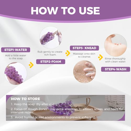 OUKEYA Grape Soap Gift Set - Lavender Aroma Moisturizing Bar