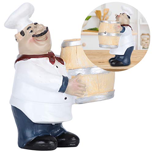 Chef Statue Toothpick Holder - Decorative Resin Kitchen Dispenser
