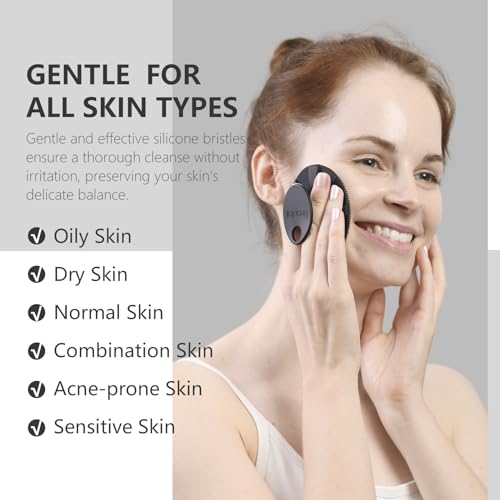 BEAUTAIL Silicone Face Scrubber 2 Pack - Gentle Exfoliating Brush
