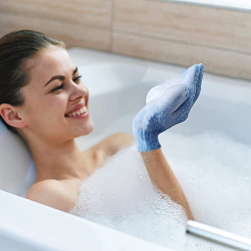 Evridwear Dual Texture Exfoliating Bath Gloves - 2 Pair Shower Set