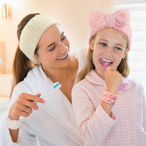 DiyJibb 9-Piece Spa Headband & Wristband Set for Women
