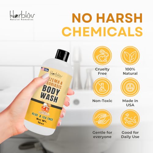 Herblov Eczema Body Wash - Natural Soap for Sensitive Skin Relief