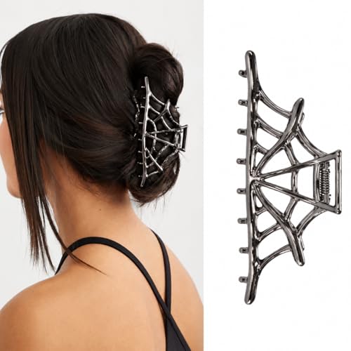 Vigorpace 4 Pack Spider Hair Claw Clips Halloween Goth Hair Accessories for Women