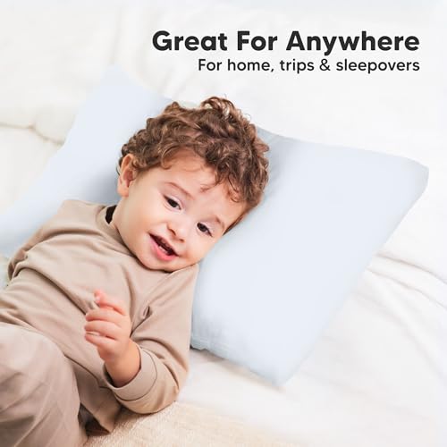 KeaBabies Organic Cotton Toddler Pillowcase 13x18 - Baby Blue