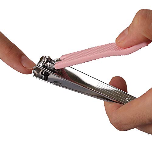 Pink Rocutus 2pcs Nail Clippers Set Portable Manicure & Pedicure Tools
