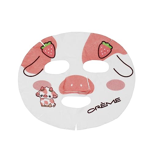 The Crème Shop Be Milky Skin Strawberry Cow Face Mask 3 Pack