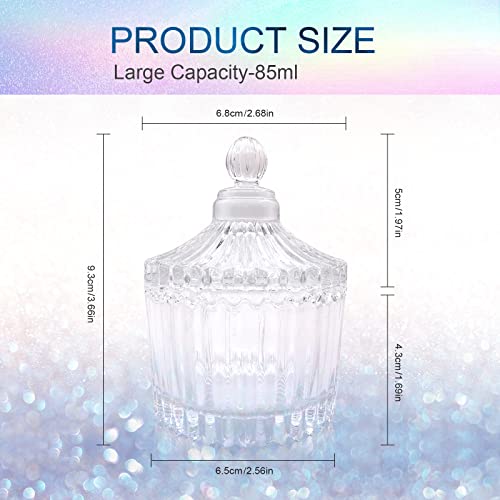 Large Monomer Dish with Lid for Acrylic Nails - Glass Cup