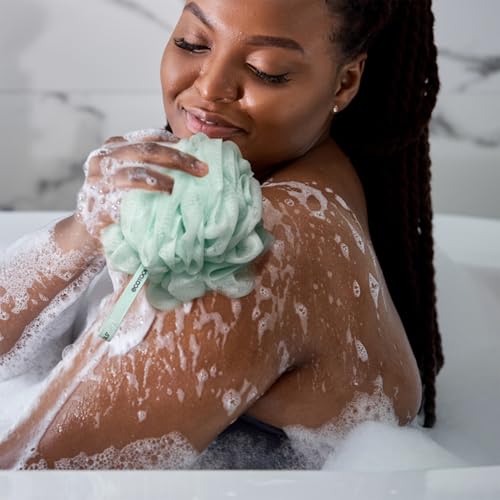 EcoTools Green 1 Pack Dry Body Brush & Delicate EcoPouf Exfoliating Loofah Set