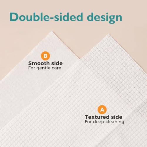 UNIMADE Disposable Face Towels 4-Pack, 200 Count Soft Facial Wipes