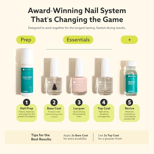 Dazzle Dry Acetone Nail Polish Remover 4 oz - Lemongrass & Clove Oil