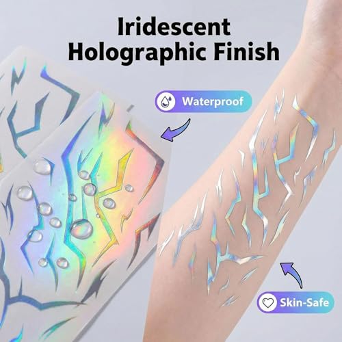 60 Dark Fantasy Temporary Tattoos for Cosplay & Halloween