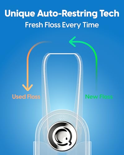 QicoBay Super Mint Floss Refill Capsules 3-Pack | Auto-Restringing, PFAS-Free, 90 Uses Each, Zero Waste