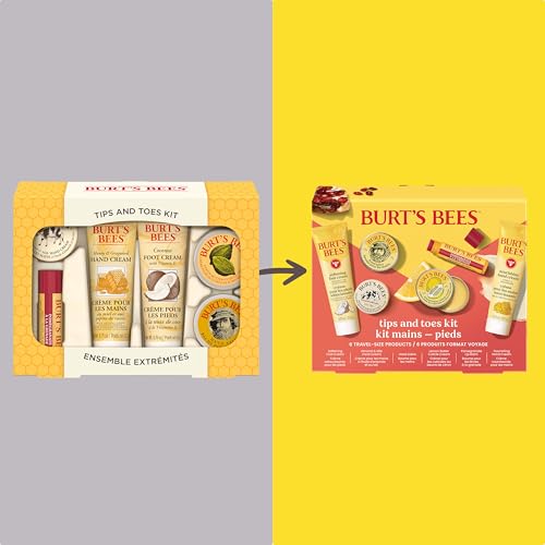 Burt's Bees Tips and Toes Kit - 6 Travel Size Skin Care Essentials