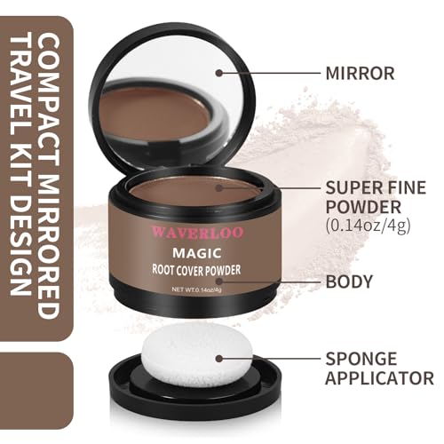 Waverloo Magic Root Cover Up Light Brown 4g - Waterproof Hair Concealer Stick
