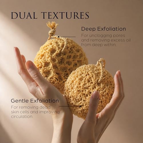 Spongentle Loofah Sponge - Golden Yellow 3 Pack for Gentle Exfoliation