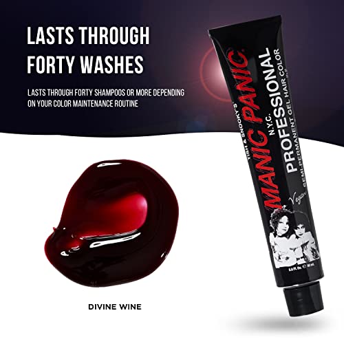 Manic Panic Divine Wine Semi Permanent Red Gel Hair Dye 3 oz
