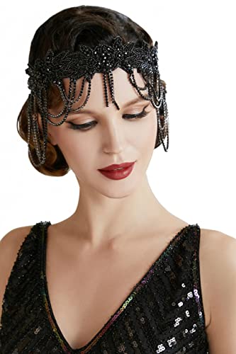 1920s Flapper Headband with Rhinestones - Great Gatsby Hair Accessory