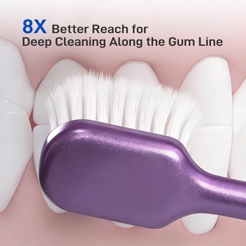 Ultra Soft Toothbrushes for Sensitive Teeth - 5 Pack with Travel Case