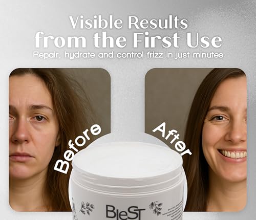 Blest Professional Coconut & Marula Oil Hair Mask - Deep Repair & Shine, 500ml