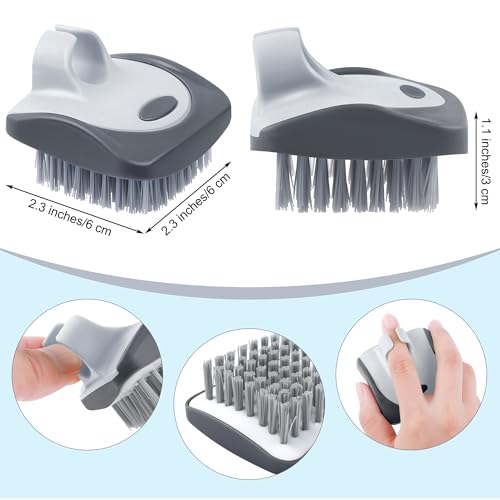 Aodaer Vegetable Brush Set - 2 Silicone & Nylon Scrubbers for Fruits & Veggies