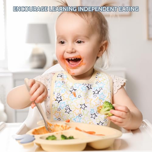 Silicone Baby Feeding Spoons - 6 Pack Soft-Tip Utensils for Infants