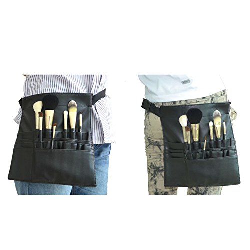 SteelFever Professional Makeup Brush Bag with 22 Pockets & Adjustable Belt
