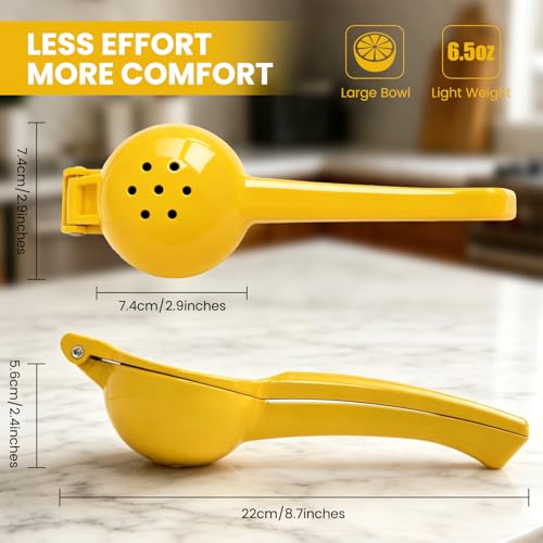 Manual Lemon Squeezer for Maximum Juice Extraction - Yellow
