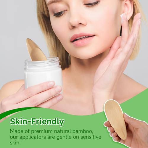 SmallCat 4 Pack Bamboo Deodorant & Makeup Applicators, Multifunctional Mini Spatulas - Style1