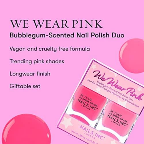 Nails Inc We Wear Pink Nail Polish Duo - Long Lasting & Glossy