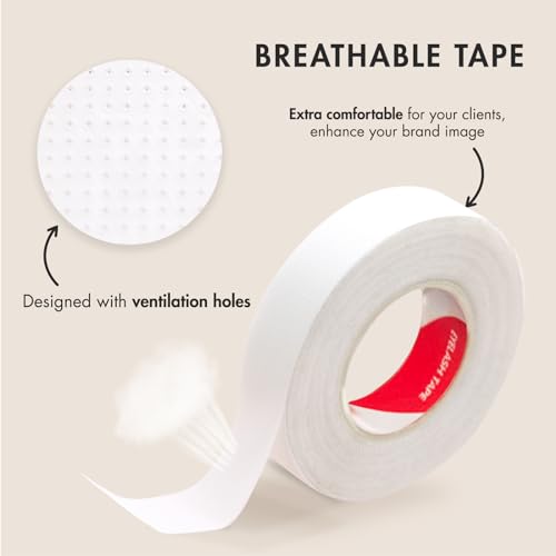 Embagol Eyelash Tape - 6 Rolls Micropore 0.47in Breathable for Extensions