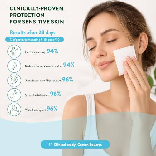 Organyc Organic Cotton Squares for Sensitive Skin - 50 Count