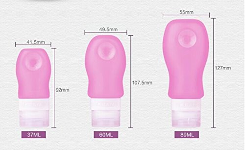 1oz Silicone Travel Bottles - 4 Pack Portable Squeeze Containers - TSA Approved