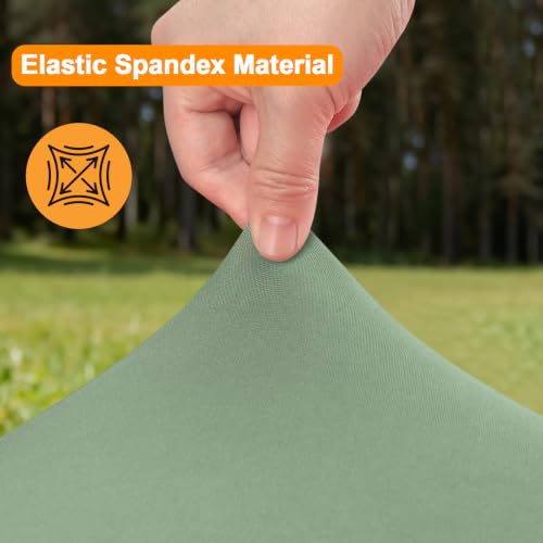 Eco-Friendly 34" Square Fitted Table Cloth - Stretchy Sage Green