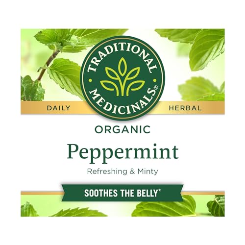 Organic Peppermint Tea Bags - 16 Count (Pack of 2)