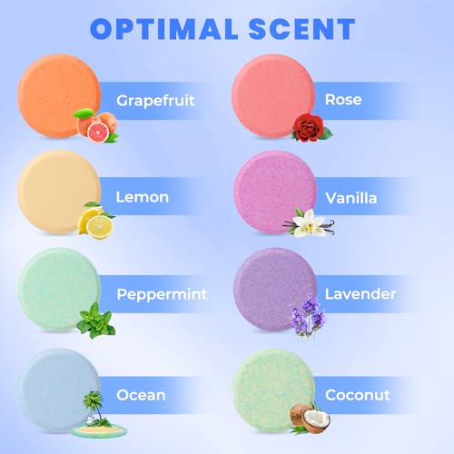 CalmNFiz Blue Shower Steamers Aromatherapy Gift Set - 8 Pack