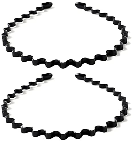 Bodbop XINGZHE Metal Hair Band for Men & Women - 2PCS Non-Slip Headbands