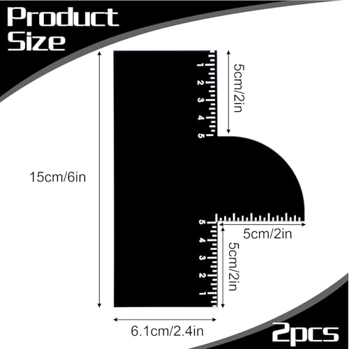 2 Pcs Barber Enhancement Cards - T-Shaped Hairline Shaping Tool