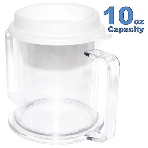Clear Two-Handled Tumbler Cup - 10 oz, Dishwasher Safe