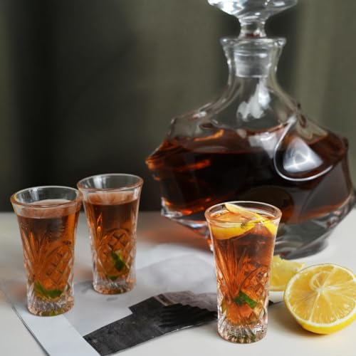 BCnmviku 4-Pack Heavy Base Shot Glasses 65ML for Tequila & More