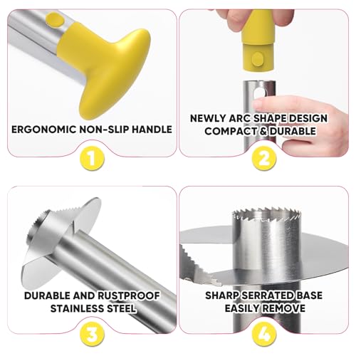 Stainless Steel Pineapple Corer - Quick & Easy Fruit Slicer