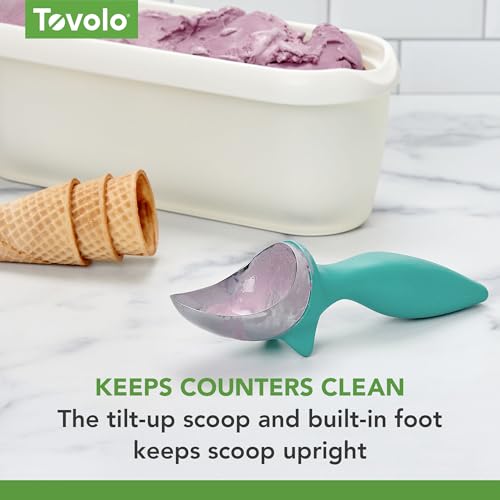 Tovolo Heavy Duty Ice Cream Scoop with Non-Slip Handle - Seafoam Green