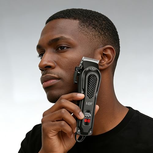 LQT Cordless Hair Clipper Set for Men with Scissors - Adjustable Taper